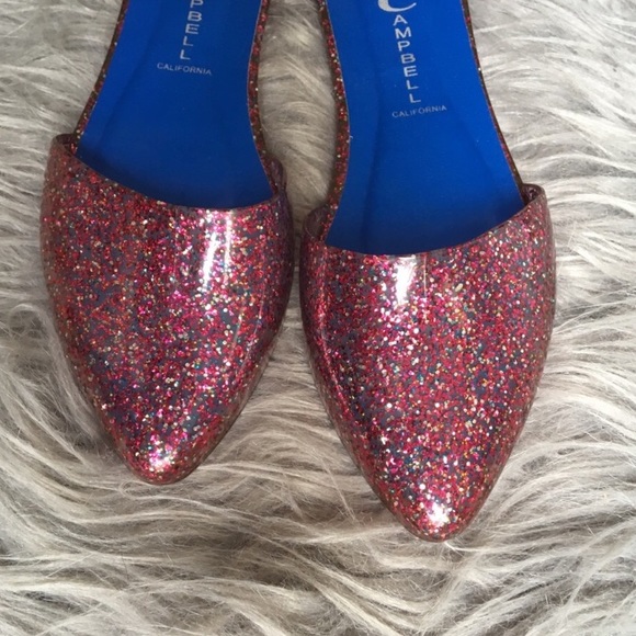 Jeffrey Campbell Havana D’orsay Pink Glitter Jelly flats size 7 - Picture 6 of 9